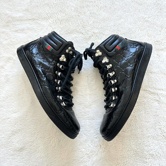 Gucci Other - Gucci Men Leather GG Monogram Boots size 9 US